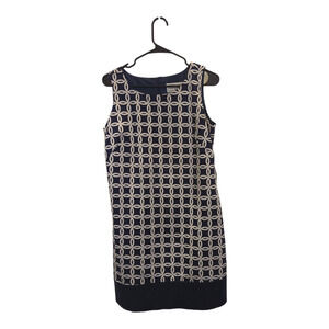 Howard Navy Blue White Sz 12 12p Shift Style Dress